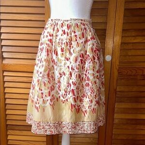 Think Tank Floral Print A-Line Skirt - Multicolor Size 12
